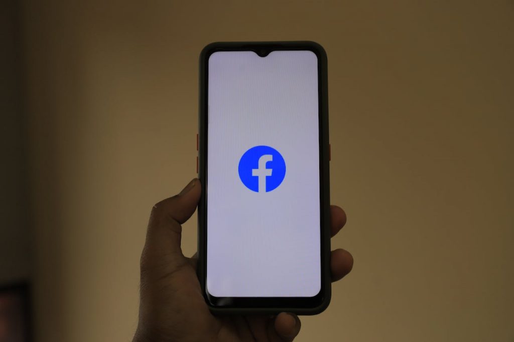 facebook logo on the phone